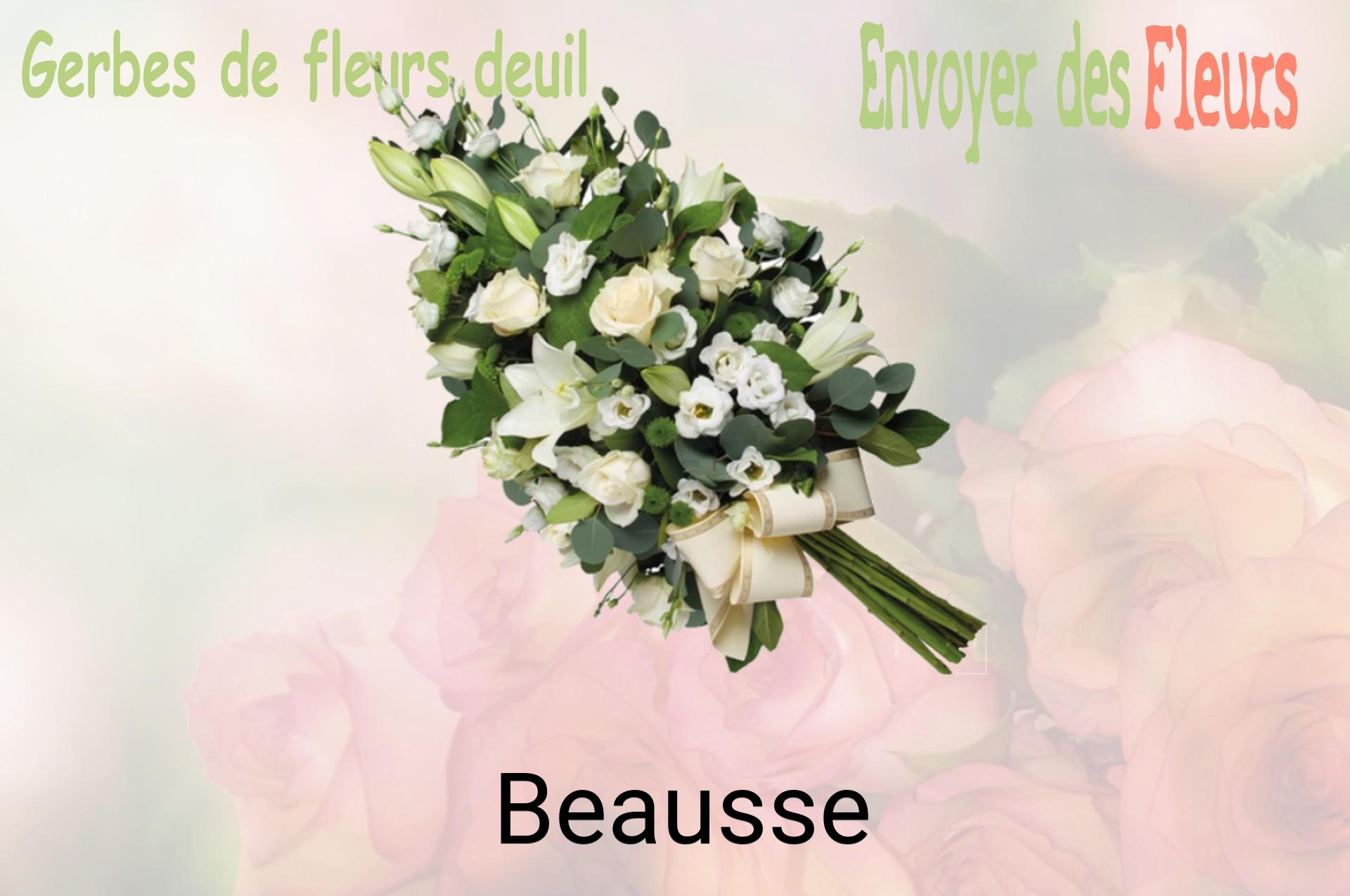 Gerbe de fleurs de deuil livrée à Beausse